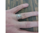 Bague acier inox 3 rangs