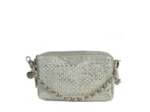 Mila Louise Mama XS W Petit Sac Trotteur Cuir Tressé Silver