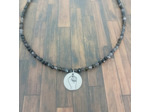Tour de cou obsidienne facettée poing