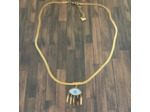 Collier Lucky avec œil porte-bonheur en acier inoxydable, chaîne serpent