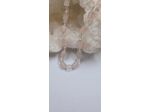 Collier quartz rose cristal de roche fermoir argent 925 olpa2081/2082