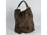 Berthille Hermine Sac Shopping Cuir Vieilli Marron