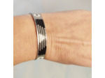 Bracelet en perles miyuki noir/gris/blanc