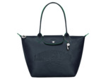 Longchamp Le Pliage Xtra Sac cabas M Cuir Bleu Marine
