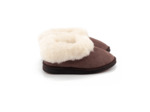 Chaussons mixtes coffee en peau de mouton