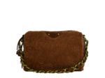 Mila Louise Mama T Sac Trotteur Cuir irisé et mouton Cognac
