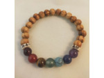Bracelet bois  7 chakras