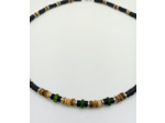 Tour de cou homme heishi/coco/jade/hématite