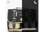 Caméléon Vintage Fantasy Girl Cartable 35cm Navy Léopard Gold