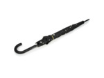 Isotoner Parapluie Canne Auto Pois Noir/Jaune