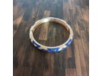 Bracelets jonc Doré-bleu royale