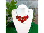 Collier Vivalda tons rouge en ivoire végétal