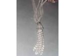 Collier triple cristal de roche création perles 4mm opaque x 45cm olpa1236