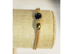 Bracelet élastique doré/noir