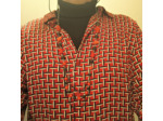 Collier long rouge et noir