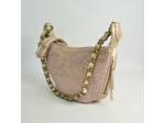 Mila Louise Rubina W Sac Besace Demi Lune Cuir Tressé Rosée