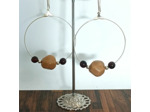 Boucles d'oreilles Jeanne en ivoire végétal