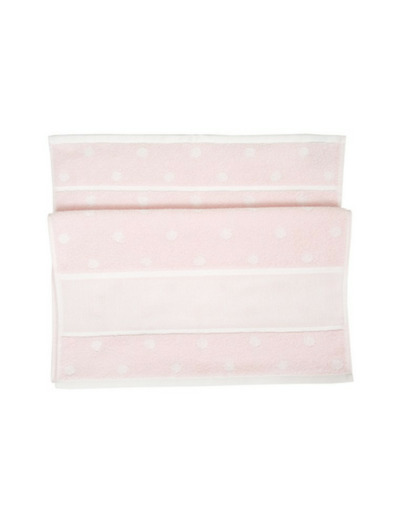 Drap de douche à broder Rose à pois blanc