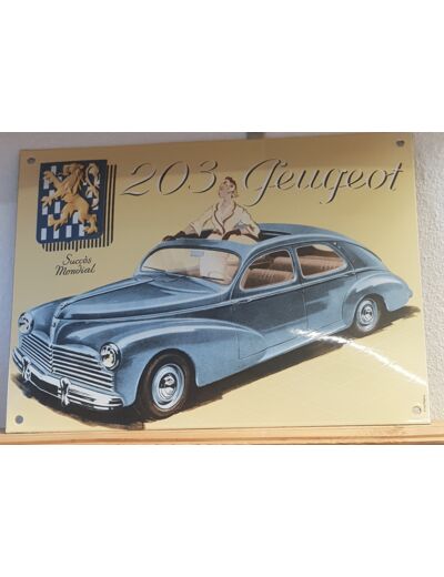 Plaque Émaillée 203 Peugeot