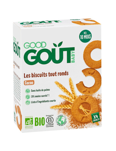 GOOD GOUT LES BISCUITS RONDS CACAO 80G