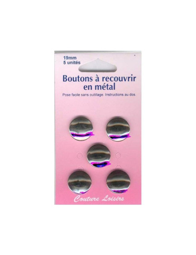 Boutons à recouvrir 19 mm