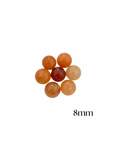 PERLES AVENTURINE ORANGE