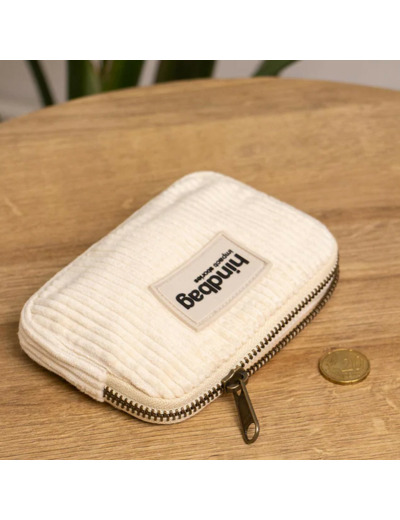 Hindbag Lili Petit Porte-Monnaie Velours Beige