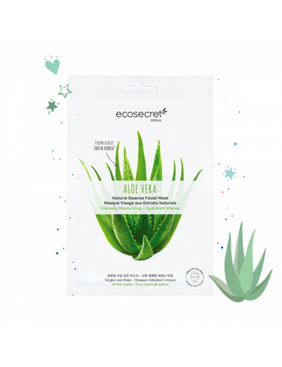 Masque Visage A L'aloe Vera Hydratant Intense 20ml Eco Secret