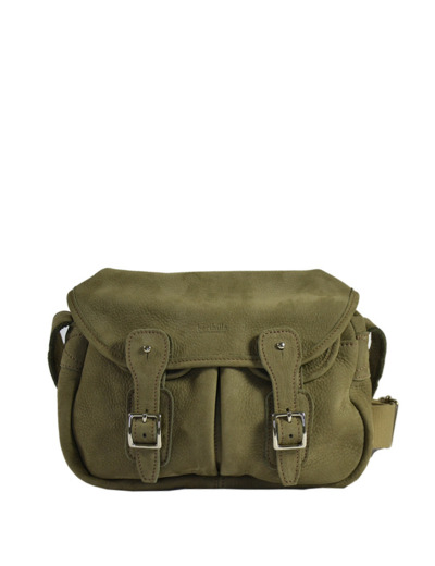 Berthille Mini Pêche Sac Croisé Cuir Nubuck Caqui