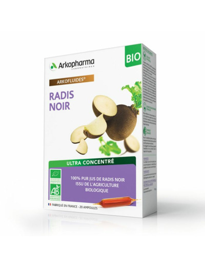 Radis Noir Bio 20 Ampoules Arkofluides Arkopharma