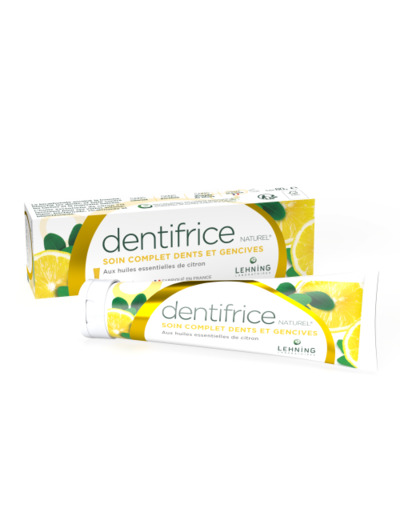 Dentifrice Naturel Aux Huiles Essentielles De Citron 80g Lehning