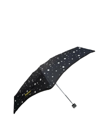 Isotoner Mini X-Tra Solide Parapluie Pliant Pois Noir/Jaune