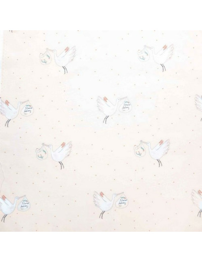 Tissu coton cigogne