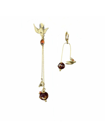 Boucles d'oreilles oiseaux Soryne