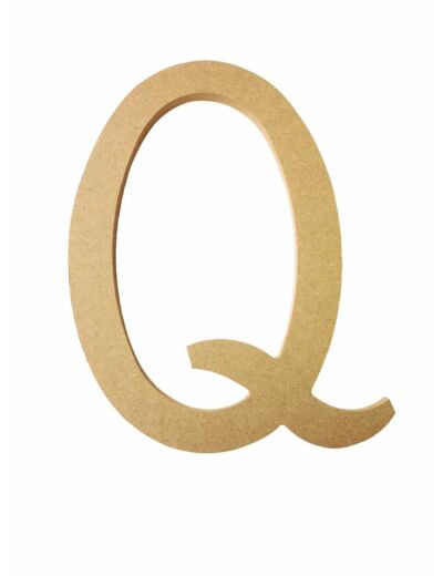 Lettre "Q" Mdf - Hauteur : 220 mm