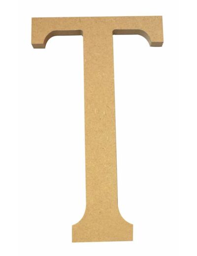 Lettre "T" Mdf - Hauteur : 220 mm