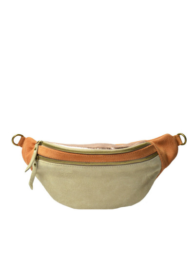 Farfouillette Sac Banane cuir retourné 3039 Camel Taupe