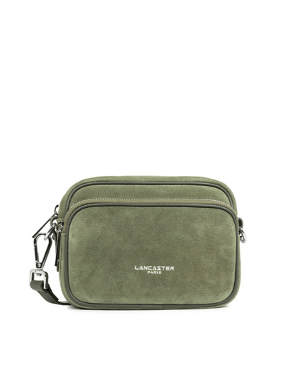 Lancaster Suède Sac Porté Travers 2 Compartiments 480-064 Kaki
