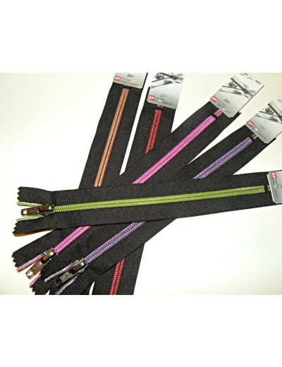 Fermeture 40 cm métallisée - Non séparable