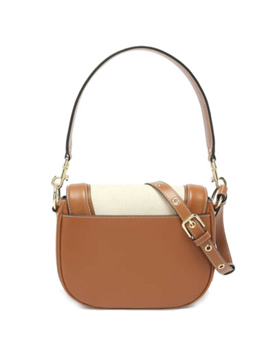 Le Tanneur Ella Sac bandoulière En Toile et Cuir Naturel Tan