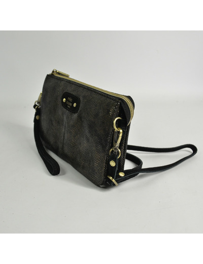 Mila Louise Mira IG Petit Sac Trotteur et Pochette Noir