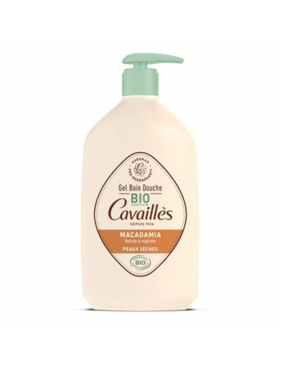 Gel Bain et Douche Huile de Macadamia Bio 1L Peaux sèches Rogé Cavaillès