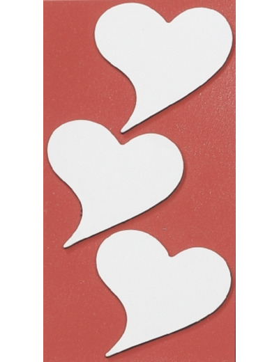 Lot de 3 stickers magnétique "Coeur"