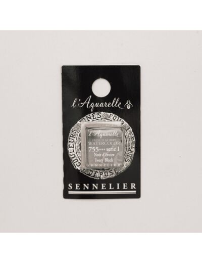 Peinture Aquarelle Extra-Fine Sennelier, 755 Noir d'Ivoire S1