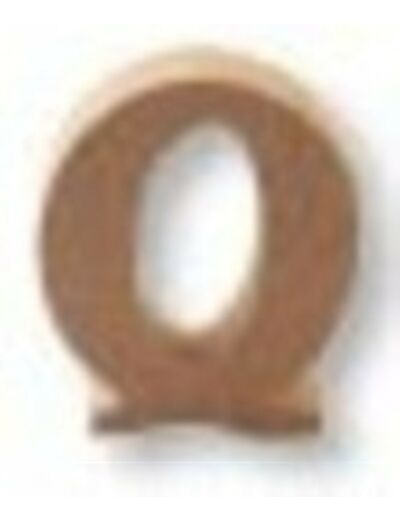 Lettre "Q" Mdf - Hauteur : 45 mm