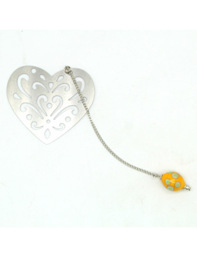 Marque-page coeur melon