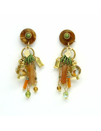 Boucles d'oreilles chaînes et pampilles – Salvia