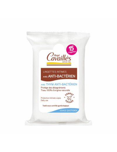 Lingettes Avec Anti-bacterien X15 Intime Rogé Cavaillès