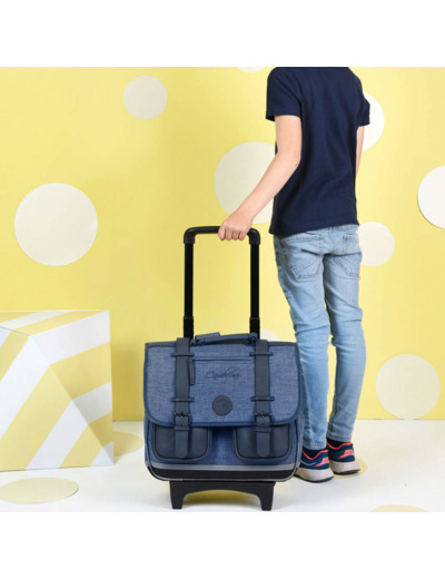 Caméléon Vintage Color Cartable A Roulettes 38cm Total Navy