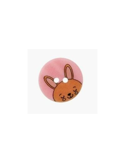 Bouton polyester lapin